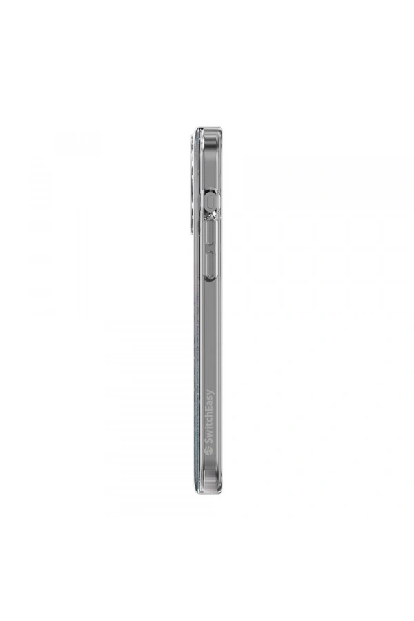 Apple iPhone 15 Pro Max Kılıf M-safe Şarj Özellikli Parlayan Simli Şeffaf Lisanslı Switcheasy Starfield-M Kapak