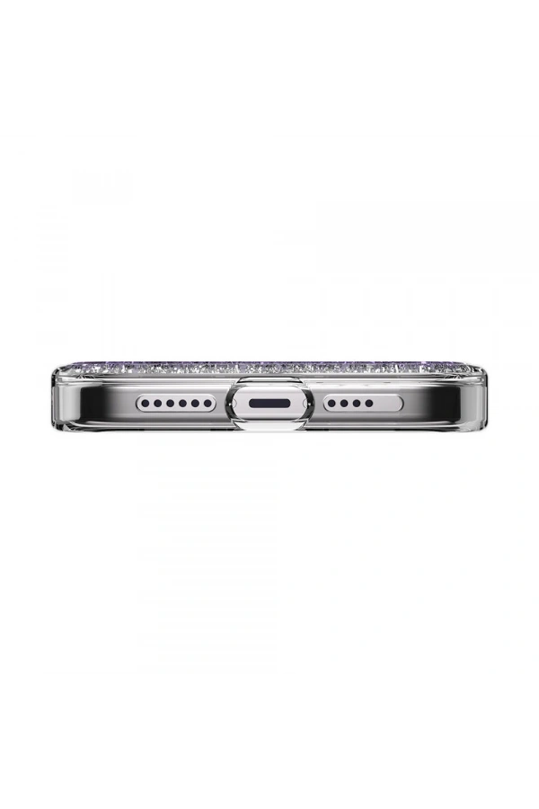Apple iPhone 15 Pro Max Kılıf M-safe Şarj Özellikli Parlayan Simli Şeffaf Lisanslı Switcheasy Starfield-M Kapak