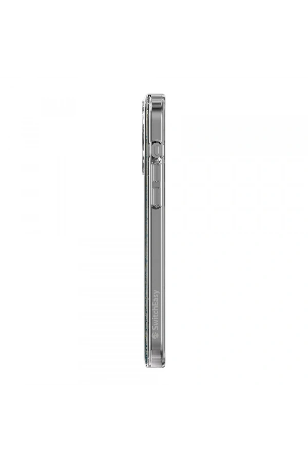 Apple iPhone 15 Pro Max Kılıf M-safe Şarj Özellikli Parlayan Simli Şeffaf Lisanslı Switcheasy Starfield-M Kapak
