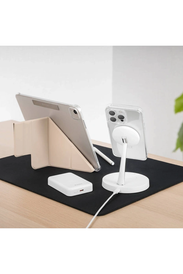 Apple iPhone 15 Pro Max Kılıf M-safe Şarj Özellikli Yüzük Standlı Lisanslı Switcheasy Magstand-M Kapak