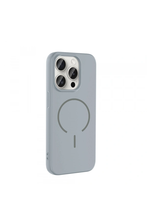 Apple iPhone 15 Pro Max Kılıf M-safe Şarj Özellikli Zore Meta Kapak