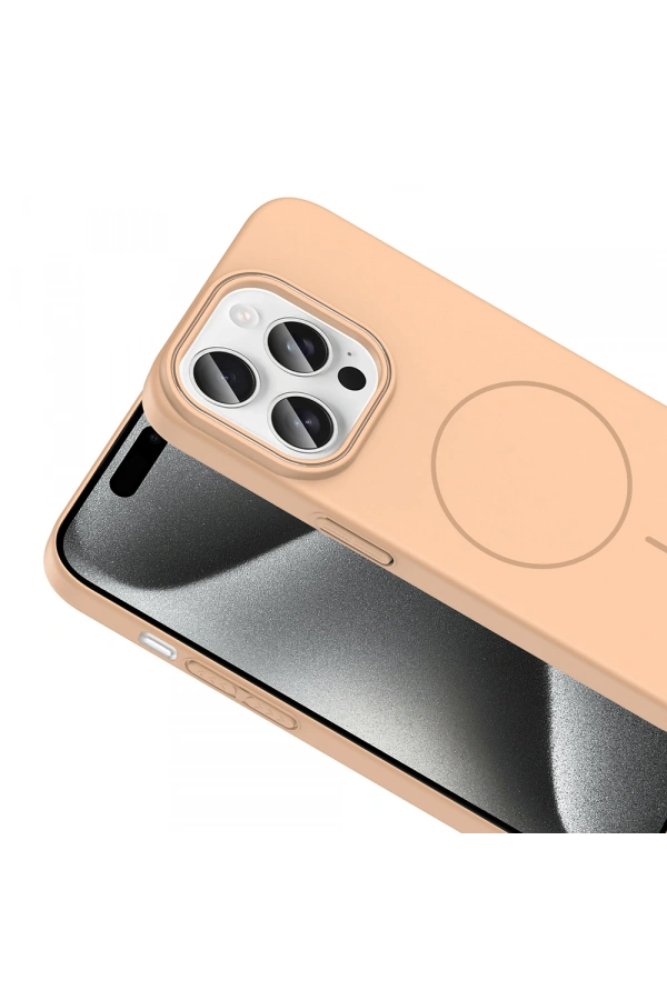 Apple iPhone 15 Pro Max Kılıf M-safe Şarj Özellikli Zore Ruby Sert Kapak