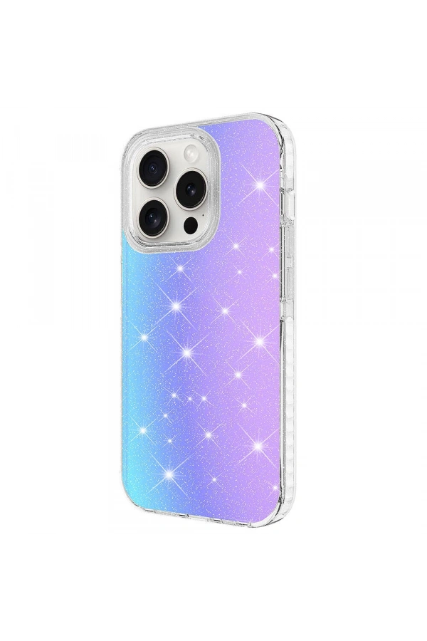 Apple iPhone 15 Pro Max Kılıf Parlak Renk Geçişli Zore Velle Kapak