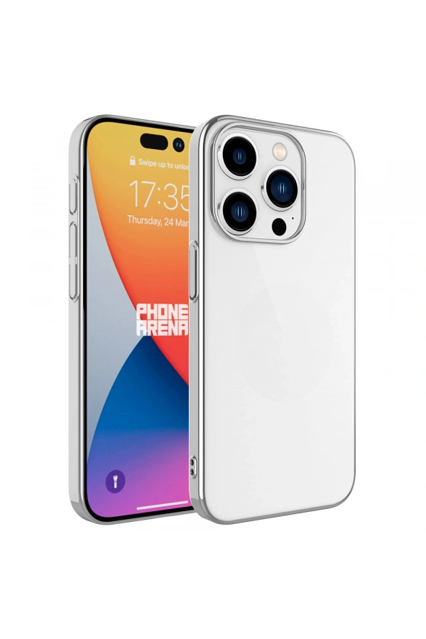 Apple iPhone 15 Pro Max Kılıf Sert PC Renkli Çerçeveli Zore Riksos Kapak