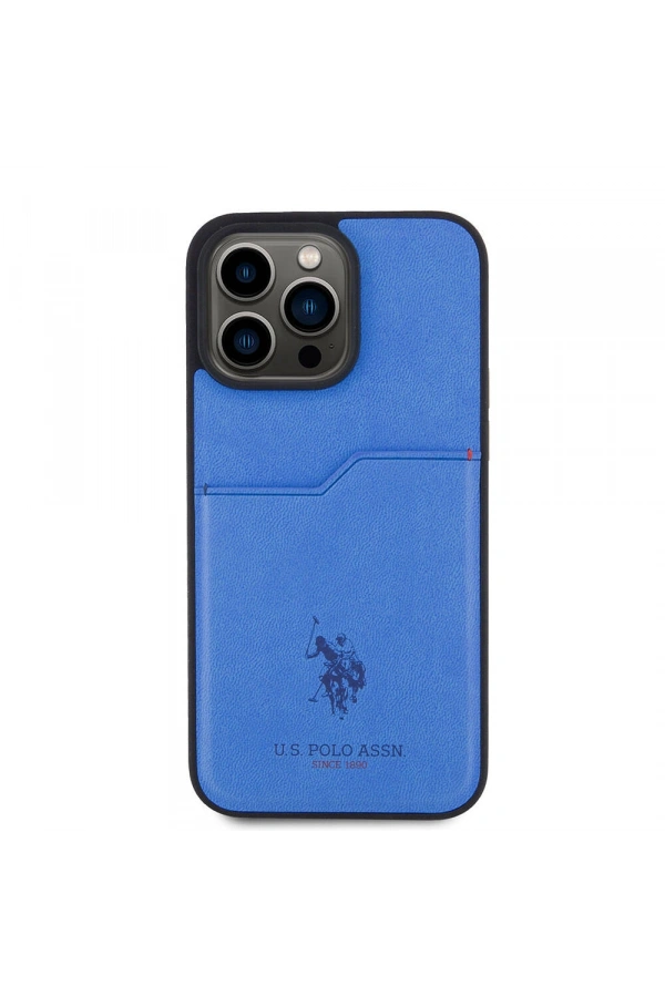 Apple iPhone 15 Pro Max Kılıf U.S. Polo Assn. Orjinal Lisanslı Baskı Logolu PU Kartlıklı Kapak