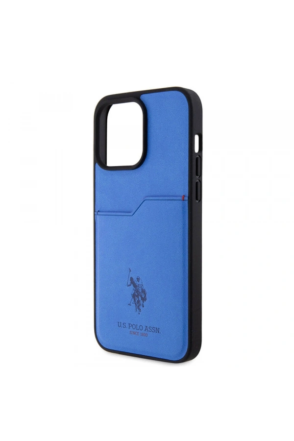 Apple iPhone 15 Pro Max Kılıf U.S. Polo Assn. Orjinal Lisanslı Baskı Logolu PU Kartlıklı Kapak