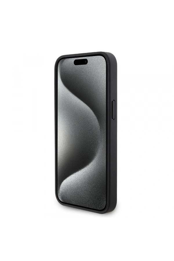 Apple iPhone 15 Pro Max Kılıf U.S. Polo Assn. Orjinal Lisanslı Deri Şeritli Logo Dizayn Kapak