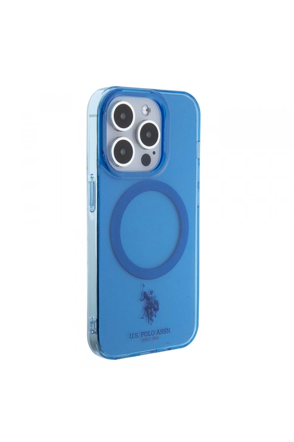 Apple iPhone 15 Pro Max Kılıf U.S. Polo Assn. Orjinal Lisanslı M-safe Şarj Özellikli Transparan Tasarım Kapak