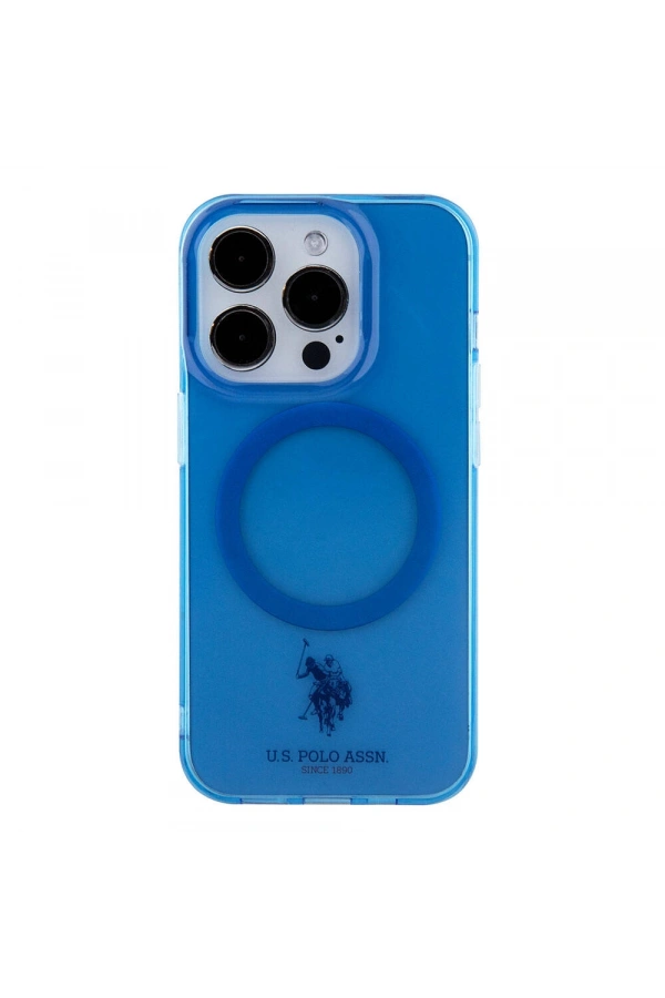 Apple iPhone 15 Pro Max Kılıf U.S. Polo Assn. Orjinal Lisanslı M-safe Şarj Özellikli Transparan Tasarım Kapak
