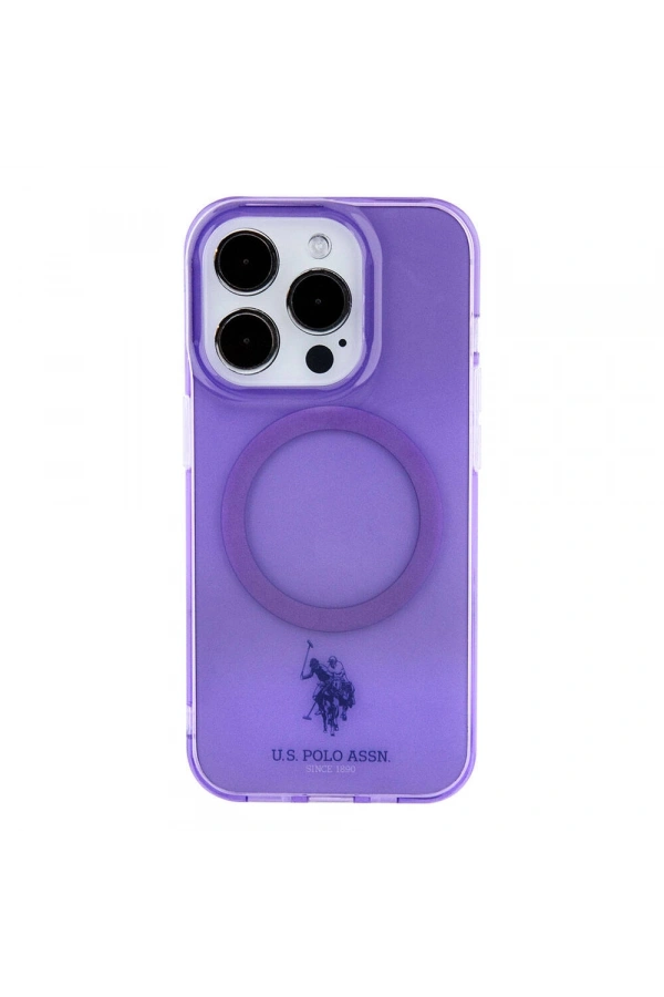 Apple iPhone 15 Pro Max Kılıf U.S. Polo Assn. Orjinal Lisanslı M-safe Şarj Özellikli Transparan Tasarım Kapak