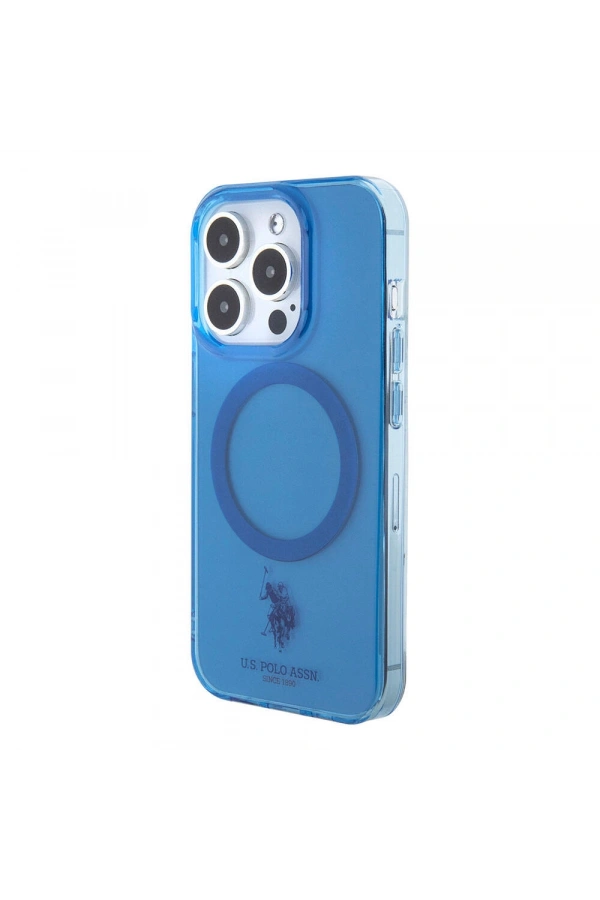 Apple iPhone 15 Pro Max Kılıf U.S. Polo Assn. Orjinal Lisanslı M-safe Şarj Özellikli Transparan Tasarım Kapak