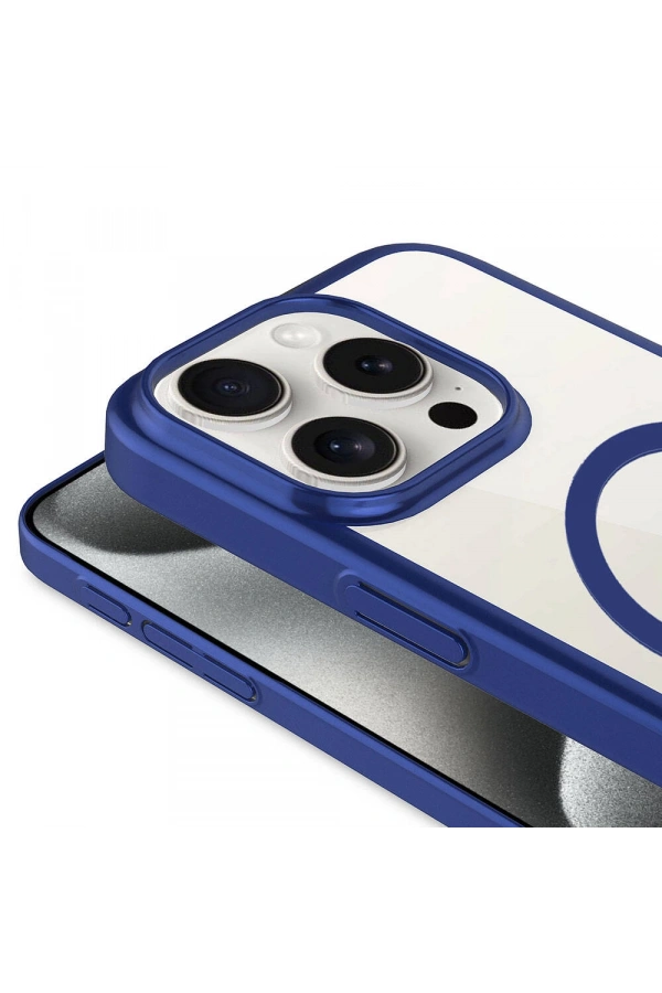 Apple iPhone 15 Pro Max Kılıf Wireless Şarj Özellikli Sert PC Zore Mat Riksos M-safe Kapak