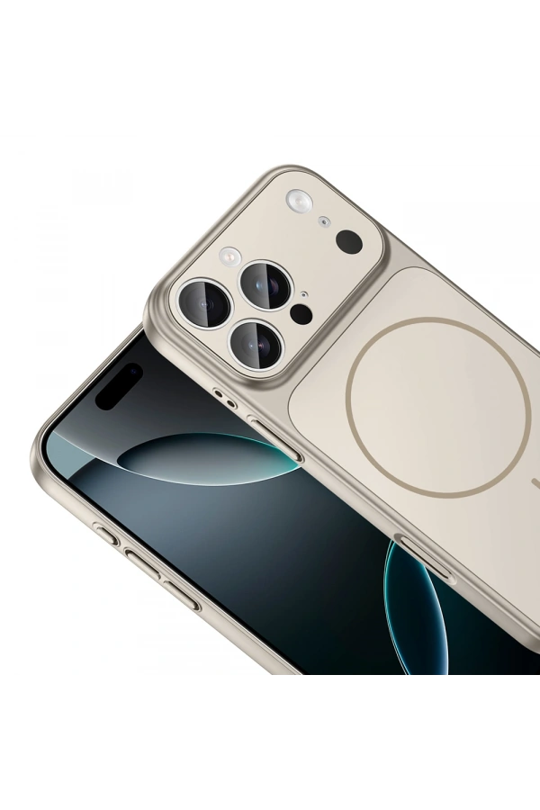 Apple iPhone 15 Pro Max Kılıf Zore M-Safe Şarj Özellikli Kamera Korumalı Formen Kapak