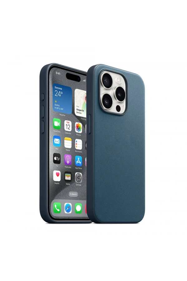 Apple iPhone 15 Pro Max Kılıf Zore M-safe Şarj Özellikli Mikro Fiber Optimal Kapak