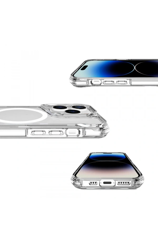 Apple iPhone 15 Pro Max Kılıf Zore M-safe Şarj Özellikli T-Max M-safe Kapak