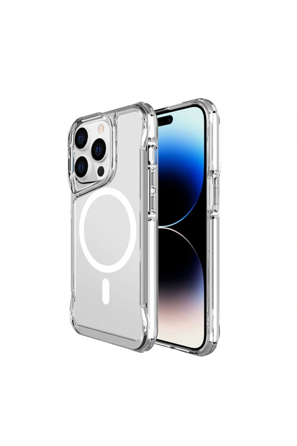 Apple iPhone 15 Pro Max Kılıf Zore M-safe Şarj Özellikli T-Max M-safe Kapak