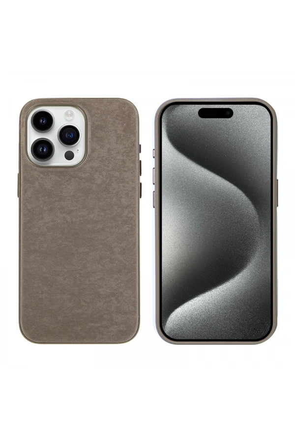 Apple iPhone 15 Pro Max Kılıf Zore Mikro Fiber Mimoza Kapak