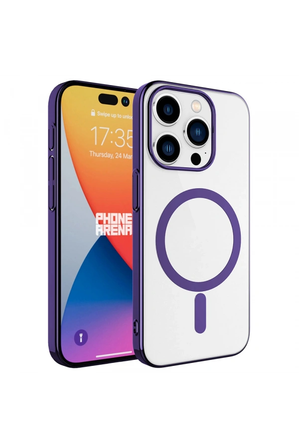 Apple iPhone 15 Pro Max Kılıf Zore Wireless Şarj Özellikli Pixel M-safe Kapak