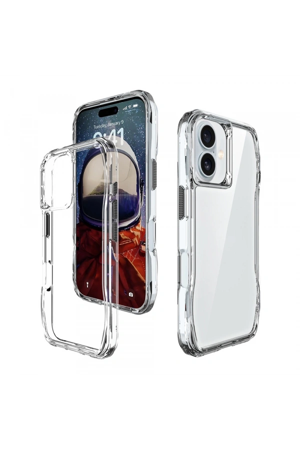 Apple iPhone 16 Kılıf Airbagli Şeffaf Zore İncek Kapak