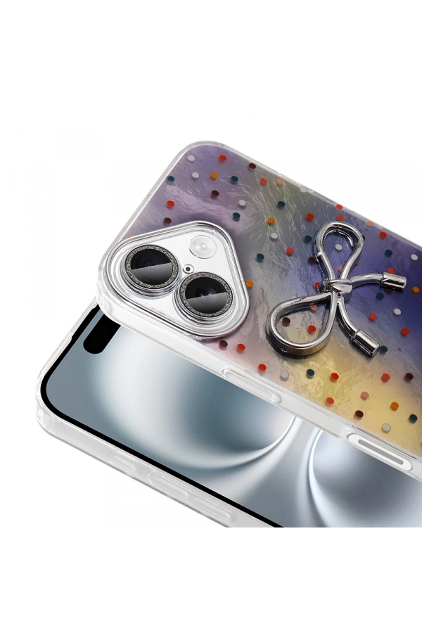 Apple iPhone 16 Kılıf Kamera Korumalı Figürlü Zore Ponti Silikon Kapak