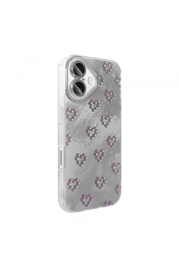 Apple iPhone 16 Kılıf Kamera Korumalı Figürlü Zore Ponti Silikon Kapak