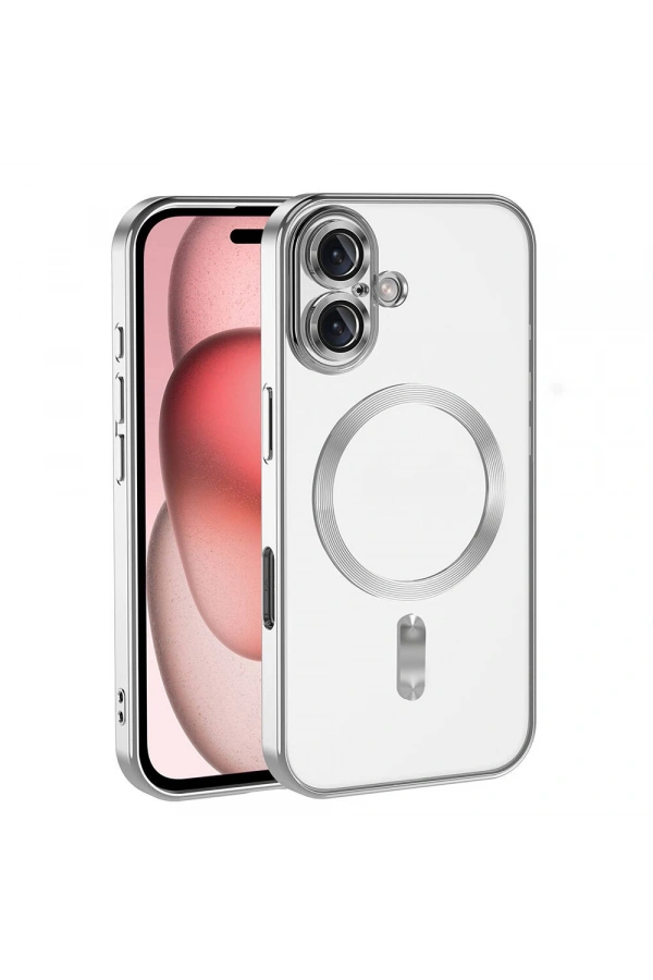 Apple iPhone 16 Kılıf Kamera Korumalı M-safe Wireless Şarj Özellikli Zore Demre Kapak