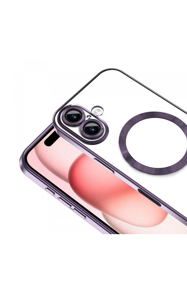 Apple iPhone 16 Kılıf Kamera Korumalı M-safe Wireless Şarj Özellikli Zore Demre Kapak