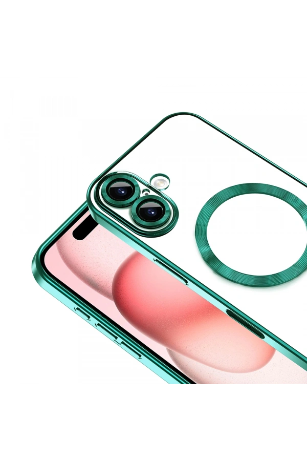 Apple iPhone 16 Kılıf Kamera Korumalı M-safe Wireless Şarj Özellikli Zore Demre Kapak
