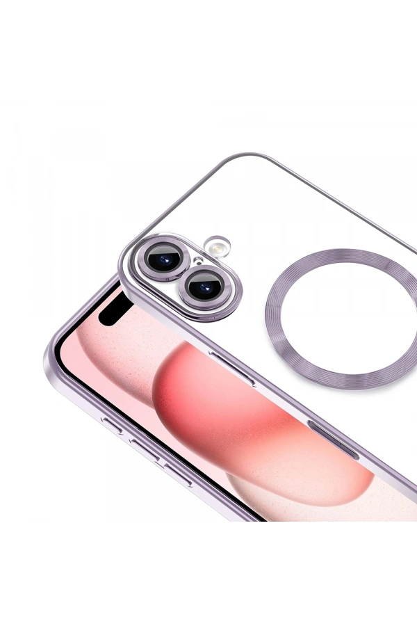 Apple iPhone 16 Kılıf Kamera Korumalı M-safe Wireless Şarj Özellikli Zore Demre Kapak