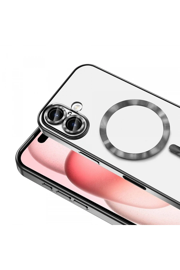 Apple iPhone 16 Kılıf Kamera Korumalı M-safe Wireless Şarj Özellikli Zore Demre Kapak