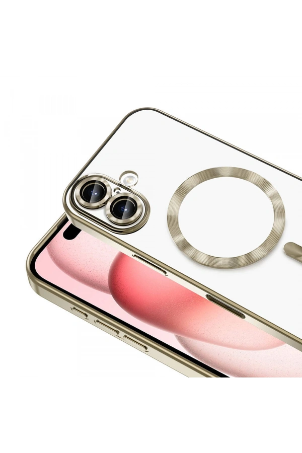 Apple iPhone 16 Kılıf Kamera Korumalı M-safe Wireless Şarj Özellikli Zore Demre Kapak