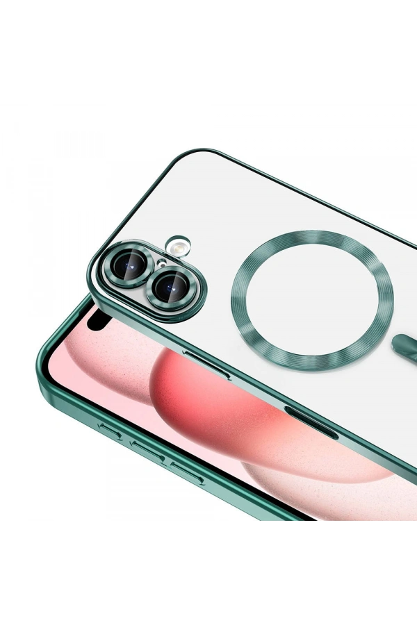 Apple iPhone 16 Kılıf Kamera Korumalı M-safe Wireless Şarj Özellikli Zore Demre Kapak