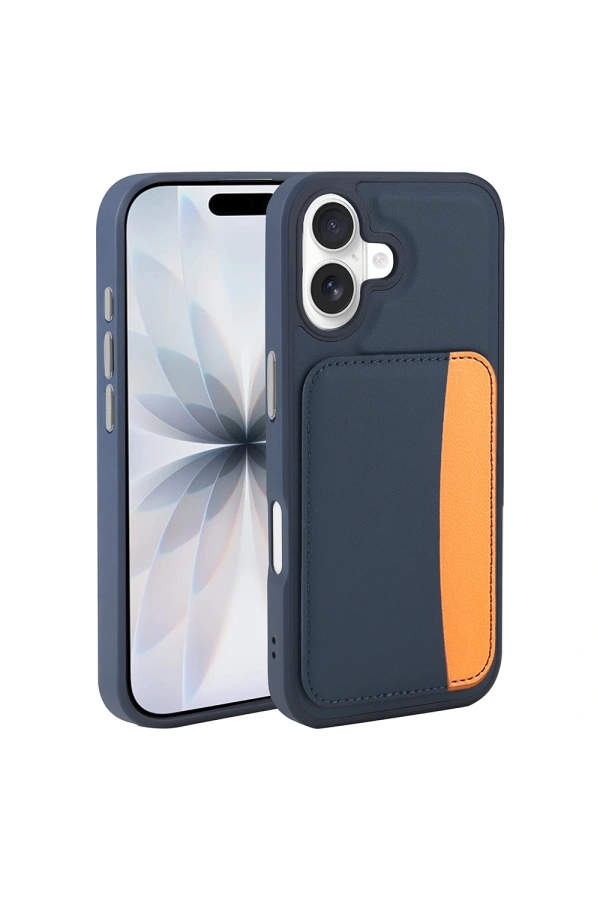 Apple iPhone 16 Kılıf Kartlıklı Zore X-Kart Silikon Kapak