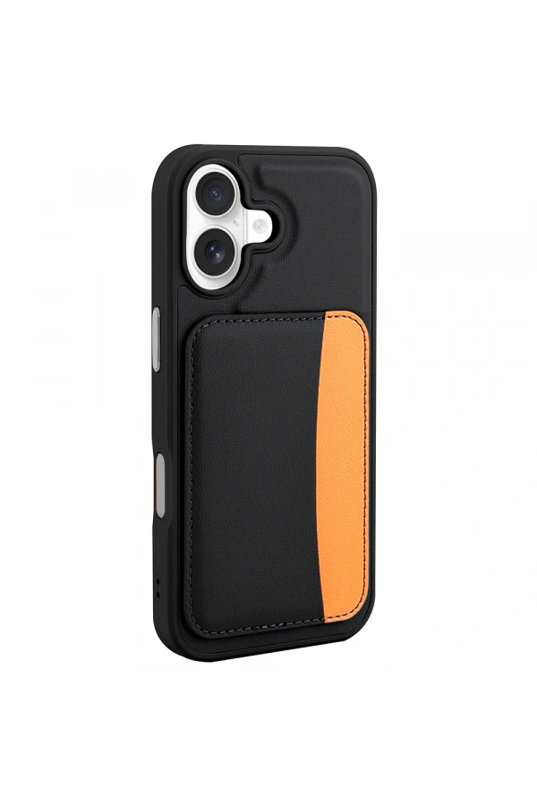 Apple iPhone 16 Kılıf Kartlıklı Zore X-Kart Silikon Kapak