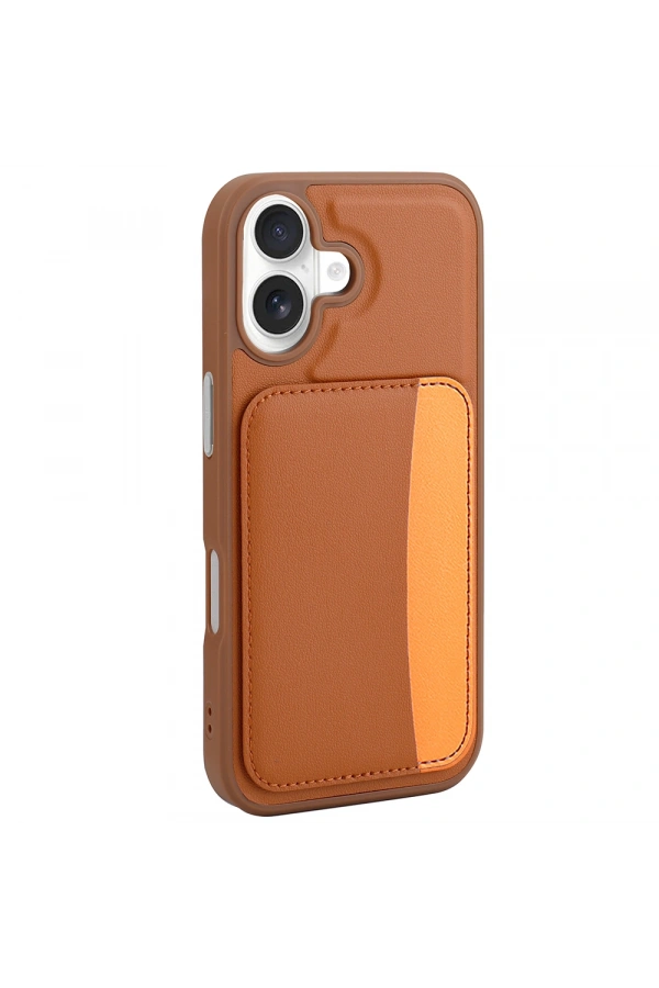 Apple iPhone 16 Kılıf Kartlıklı Zore X-Kart Silikon Kapak