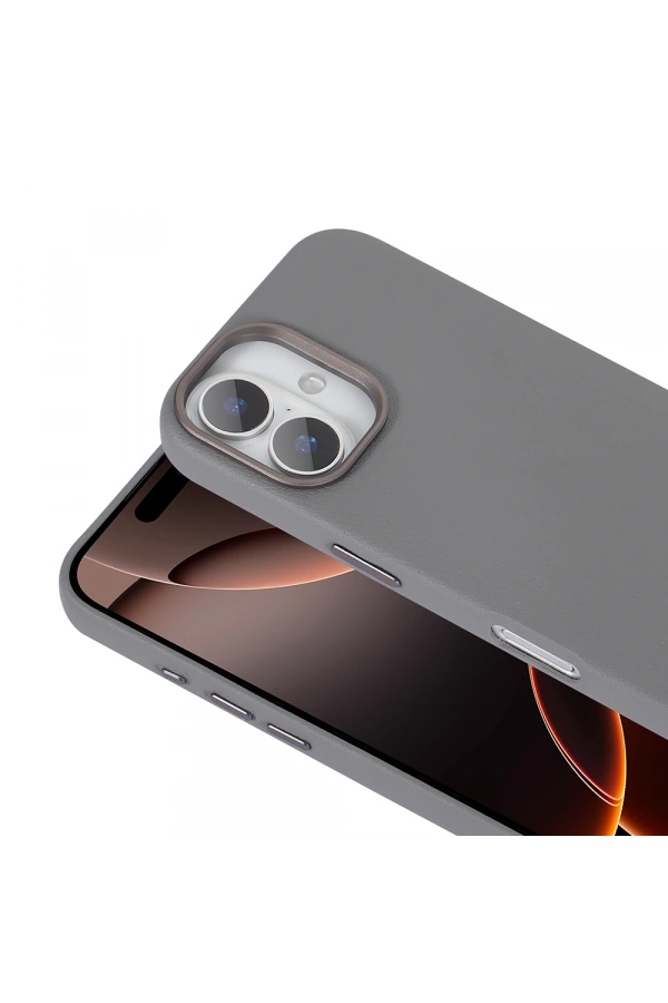 Apple iPhone 16 Kılıf M-safe Şarj Özellikli PU Deri Zore Adora Kapak