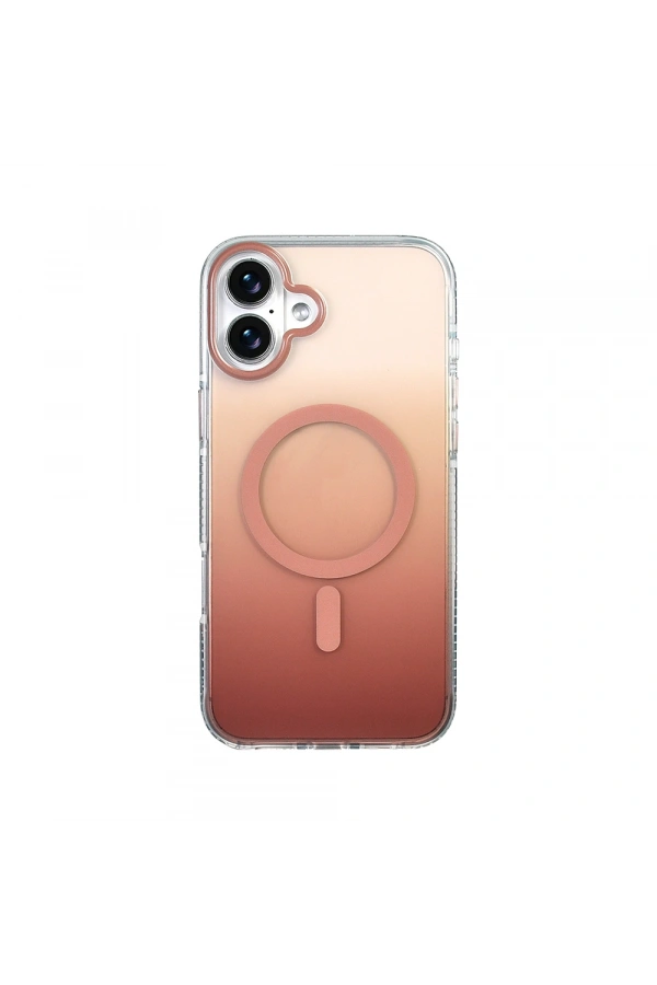 Apple iPhone 16 Kılıf M-safe Şarj Özellikli Transparan Renk Geçişli Zore Toros Kapak