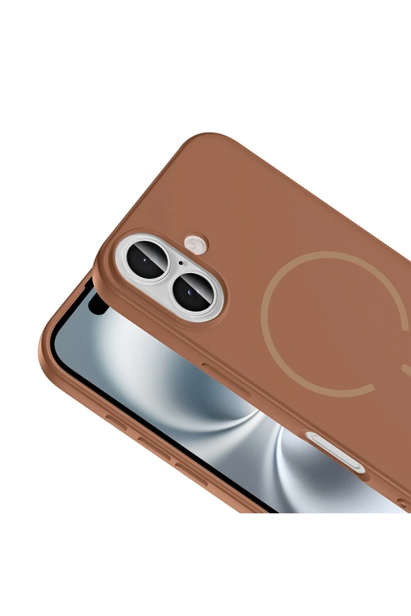 Apple iPhone 16 Kılıf M-safe Şarj Özellikli Zore Meta Kapak