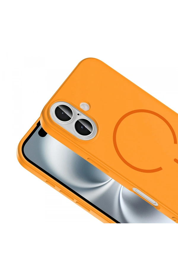 Apple iPhone 16 Kılıf M-safe Şarj Özellikli Zore Meta Kapak