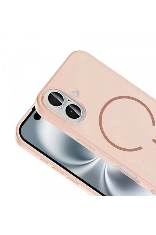 Apple iPhone 16 Kılıf M-safe Şarj Özellikli Zore Meta Kapak