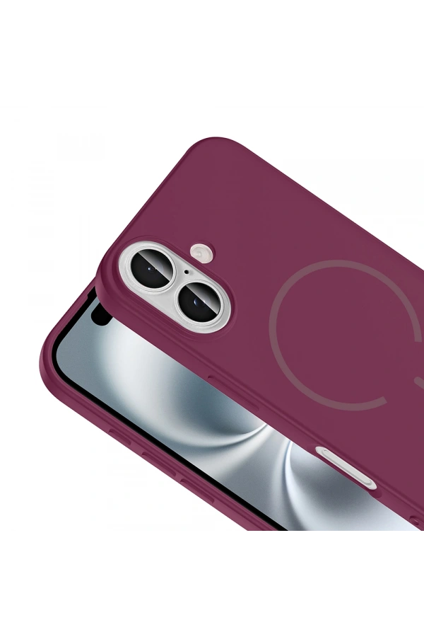 Apple iPhone 16 Kılıf M-safe Şarj Özellikli Zore Meta Kapak