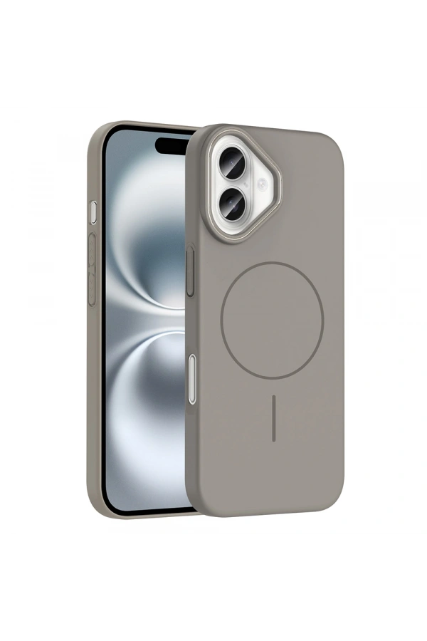 Apple iPhone 16 Kılıf M-safe Şarj Özellikli Zore Ruby Sert Kapak