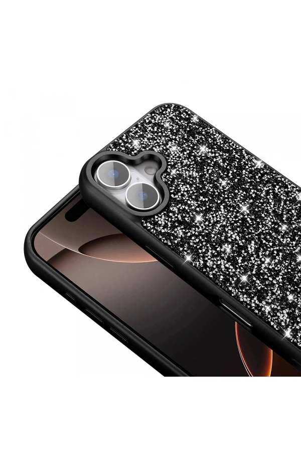 Apple iPhone 16 Kılıf Parlak Taşlı Tasarım Zore Pırlanta Kapak