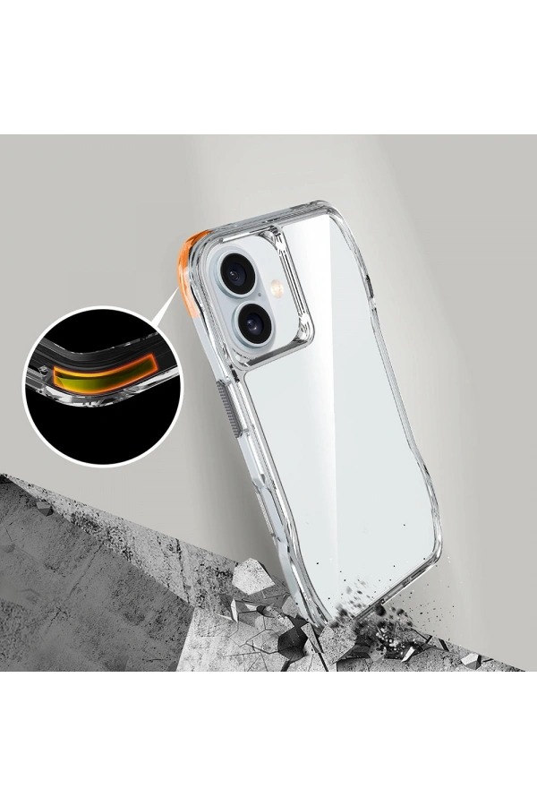 Apple iPhone 16 Plus Kılıf Airbagli Şeffaf Zore İncek Kapak