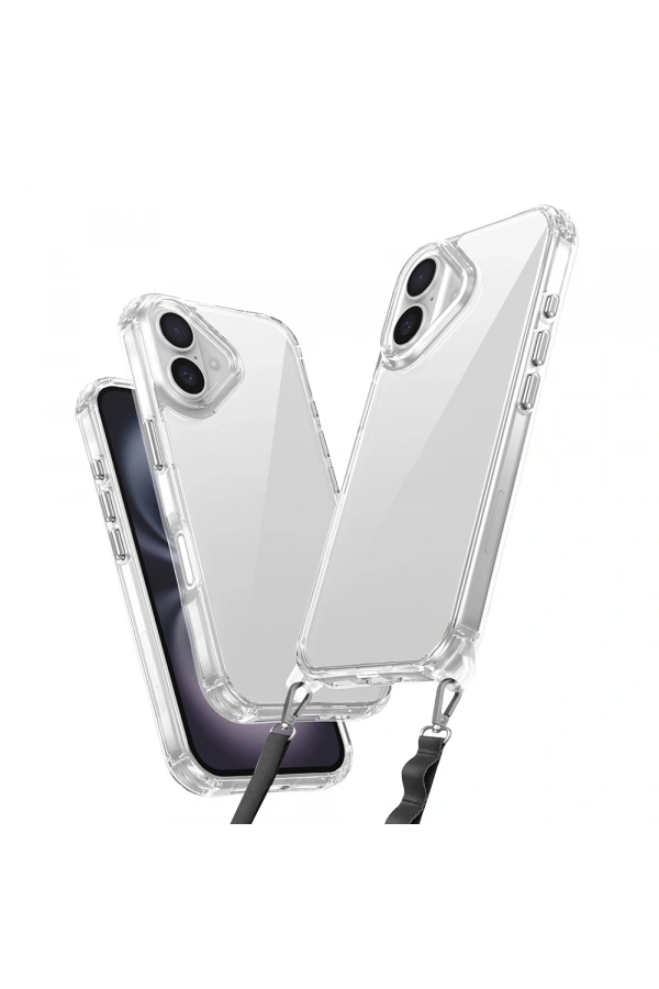 Apple iPhone 16 Plus Kılıf Airbagli Takılabilir Askı Aparatlı Zore Snap Silikon Kapak