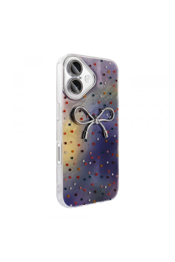 Apple iPhone 16 Plus Kılıf Kamera Korumalı Figürlü Zore Ponti Silikon Kapak