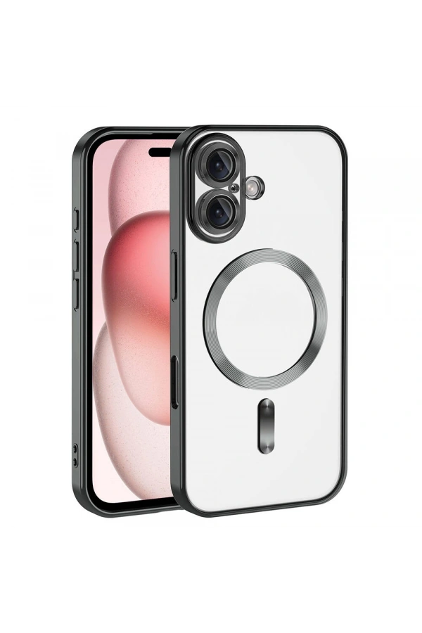 Apple iPhone 16 Plus Kılıf Kamera Korumalı M-safe Wireless Şarj Özellikli Zore Demre Kapak