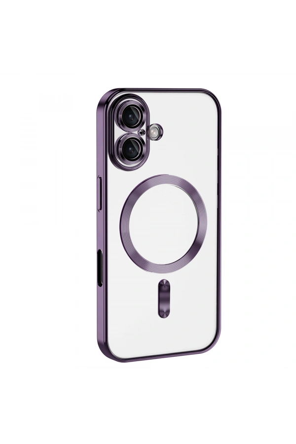Apple iPhone 16 Plus Kılıf Kamera Korumalı M-safe Wireless Şarj Özellikli Zore Demre Kapak