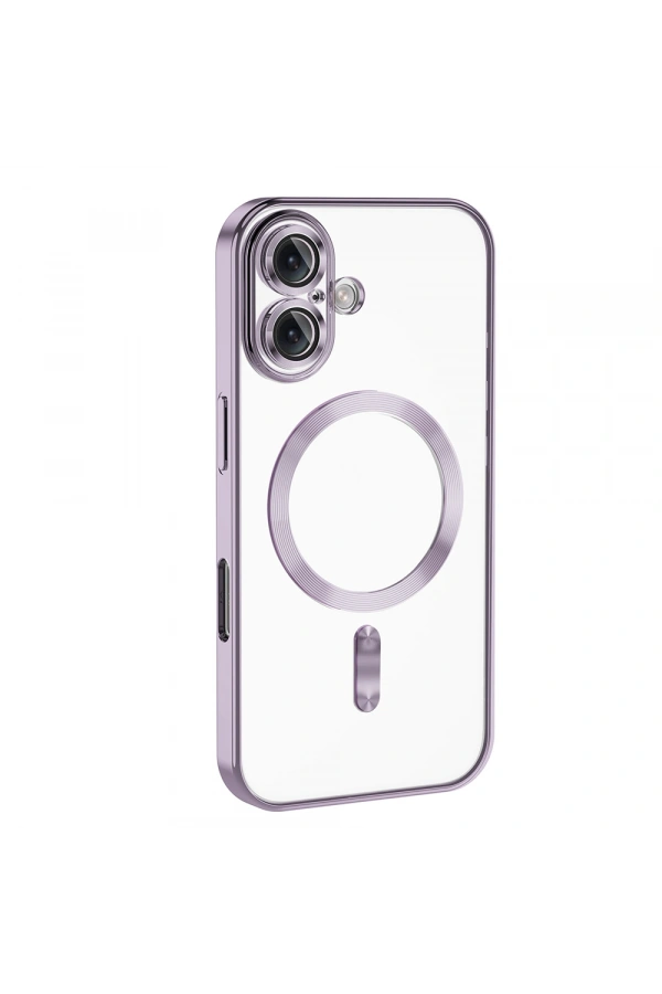 Apple iPhone 16 Plus Kılıf Kamera Korumalı M-safe Wireless Şarj Özellikli Zore Demre Kapak