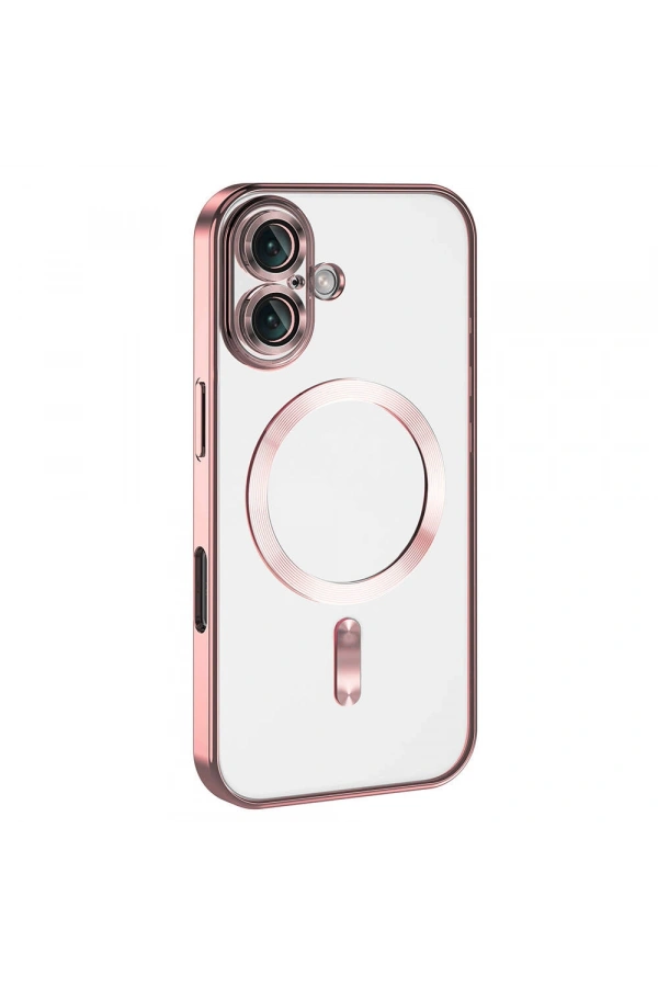 Apple iPhone 16 Plus Kılıf Kamera Korumalı M-safe Wireless Şarj Özellikli Zore Demre Kapak